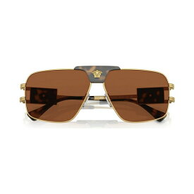 ヴェルサーチ メンズ サングラス・アイウェア アクセサリー Men's Sunglasses, VE2251 Gold-Tone