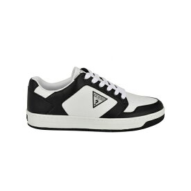 ゲス メンズ スニーカー シューズ Men's Udolf Low Top Lace Up Fashion Sneakers Black, White