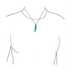 ブリング レディース ネックレス・チョーカー・ペンダントトップ アクセサリー Tooth Amulet Blue Turquoise Gemstone Cornicello Italian Horn L Chili Pepper Pendant Necklace Western Jewelry For Men Oxidized Sterling Silver Scroll Turquoise