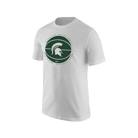 ナイキ レディース Tシャツ トップス Men's White Michigan State Spartans Basketball Logo T-shirt White