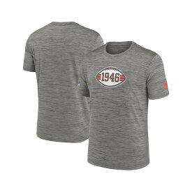 ナイキ レディース Tシャツ トップス Men's Heather Charcoal Cleveland Browns 2023 Sideline Alternate Logo Performance T-shirt Heather Charcoal