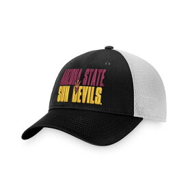 トップ・オブ・ザ・ワールド レディース 帽子 アクセサリー Men's Black, White Arizona State Sun Devils Stockpile Trucker Snapback Hat Black, White