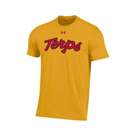 アンダーアーマー レディース Tシャツ トップス Men's Maryland Terrapins Gold Out Performance T-shirt Gold