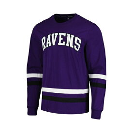 トミー ヒルフィガー レディース Tシャツ トップス Men's Purple, Black Baltimore Ravens Nolan Long Sleeve T-shirt Purple, Black
