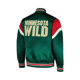 ミッチェル&ネス レディース ジャケット＆ブルゾン アウター Men's Green Minnesota Wild Midweight Satin Full-Snap Jacket Green