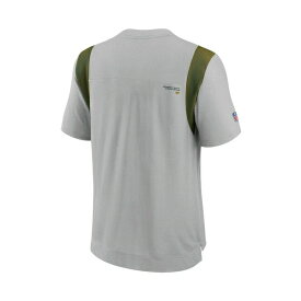 ナイキ レディース Tシャツ トップス Men's Gray Green Bay Packers Sideline Player Uv Performance T-shirt Gray