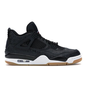 Jordan �W���[�_�� �����Y �X�j�[�J�[ �yJordan 4 Retro Laser Black Gum�z �T�C�Y US_12(30.0cm) Black/White-Gum Light Brown-University Red