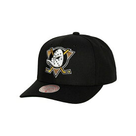 ミッチェル&ネス メンズ 帽子 アクセサリー Men's Black Anaheim Ducks Team Ground Pro Adjustable Hat Black