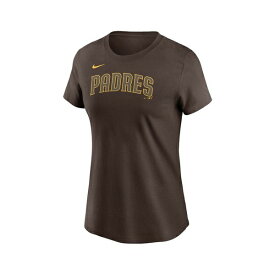 ナイキ レディース Tシャツ トップス Women's Brown San Diego Padres Wordmark T-shirt Brown