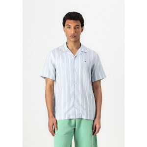 g~[ qtBK[ Y T_ V[Y STRIPED CAMP COLLAR SHIRT - Shirt - breezy blue/ivory petal