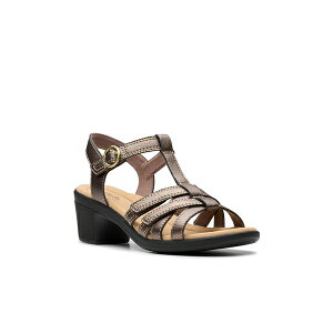 N[NX fB[X T_ V[Y Collection Women's Emily2 Rose Block Heel Sandals Bronze Metallic Leather