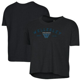 オルタナティヴ アパレル レディース Tシャツ トップス Wellesley Blue Alternative Apparel Women's Retro Jersey Headliner Cropped TShirt Black