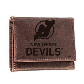 エバーグローンエンタープライズ メンズ 財布 アクセサリー New Jersey Devils Leather TriFold Wallet Brown