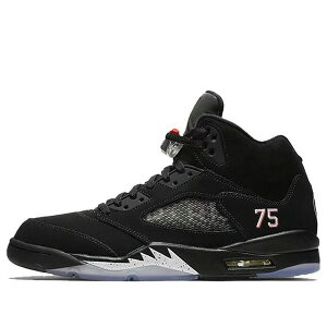 Air Jordan �W���[�_�� �����Y �X�j�[�J�[ Black/Challenge Red-White �yAir Jordan 5 Psg 75 logo 'Black' AV9175-001�z �T�C�Y US_7(25.0cm)