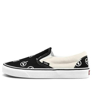 Vans oY Y Xj[J[ Black/White yVans Classic Slip-On 'Circle V' VN0A4BV317Hz TCY US_8(26.0cm)