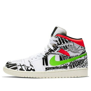 Jordan �W���[�_�� �����Y �X�j�[�J�[ �yAir Jordan 1 Mid 'Over-Print Logos' 554724-119�z �T�C�Y US_7(25.0cm)