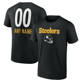 ファナティクス メンズ Tシャツ トップス Pittsburgh Steelers Fanatics Branded Personalized Name & Number Team Wordmark TShirt Black