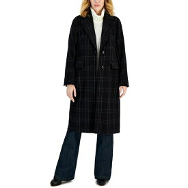 マイケルコース レディース ジャケット＆ブルゾン アウター Women's Single-Breasted Wool Blend Coat, Created for Macy's Black/Light Grey