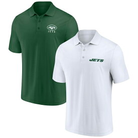 ファナティクス メンズ Tシャツ トップス New York Jets Fanatics Branded Lockup TwoPack Polo Set White/Green