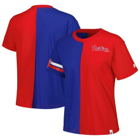 スターター レディース Tシャツ トップス Philadelphia Phillies Starter Women's Power Move TShirt Red/Royal