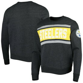 【送料無料】 フォーティーセブン メンズ パーカー・スウェットシャツ アウター Pittsburgh Steelers '47 Bypass Tribeca Pullover Sweatshirt Heathered Black