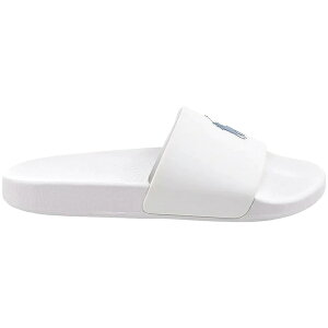 Polo Ralph Lauren �����t���[���� �����Y �X�j�[�J�[ �yPolo Ralph Lauren Signature Pony Slide White�z �T�C�Y US_M_13 White/Navy