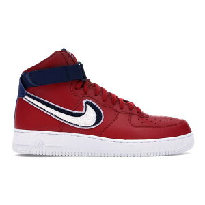 Nike �i�C�L �����Y �X�j�[�J�[ �yNike Air Force 1 High 3D Chenille Swoosh Red White Blue�z �T�C�Y US_8(26.0cm) Gym Red/White-Blue Void-White