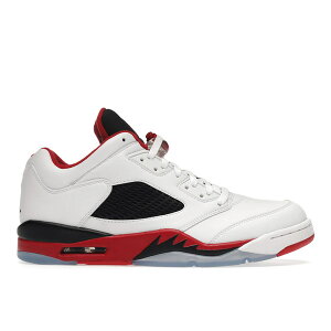 Jordan �W���[�_�� �����Y �X�j�[�J�[ �yJordan 5 Retro Low Fire Red�z �T�C�Y US_8.5(26.5cm) White/Fire Red-Black