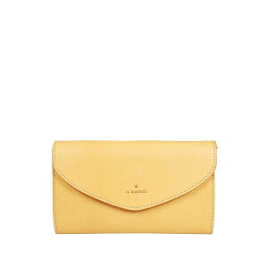 �C�� �r�]���e ���f�B�[�X �N���b�`�o�b�O �o�b�O Buttoned-flap leather clutch Yellow