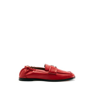 �p�g���c�B�A �y�y ���f�B�[�X �X���b�|���E���[�t�@�[ �V���[�Y Square-toe loafers Red