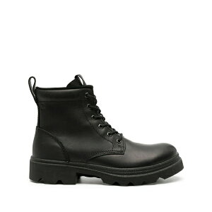 �G�R�[ �����Y �u�[�c �V���[�Y Grainer logo-embossed leather boots Black
