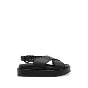 �p���} �o���Z�� ���f�B�[�X �T���_�� �V���[�Y Open-toe buckle-fastening sandals Black