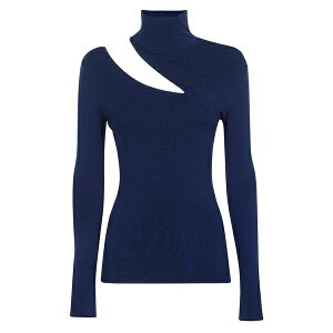 �h���_�b�v ���f�B�[�X �J�b�g�\�[ �g�b�v�X Cut-out detailed top Blue