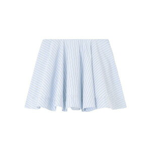 �K�j�[ ���f�B�[�X �X�J�[�g �{�g���X Circle stripe cotton mini skirt Blue