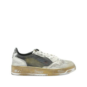 �I�[�g���[ ���f�B�[�X �X�j�[�J�[ �V���[�Y Snakeskin-panelled leather sneakers Grey
