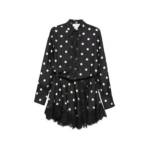 �X�|�[�c�}�b�N�X ���f�B�[�X �����s�[�X �g�b�v�X Polka dot lace dress Black