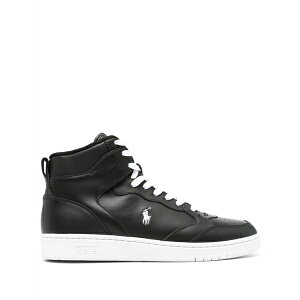 �����t���[���� �����Y �X�j�[�J�[ �V���[�Y Logo-embroidered high-top sneakers Black