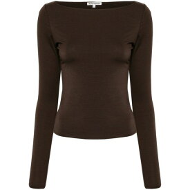 リフォメーション レディース Tシャツ トップス Wiley boat-neck top Brown