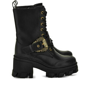 �x���T�[�` ���f�B�[�X �u�[�c �V���[�Y Lace-up buckle-details boots Black