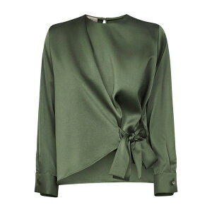 �u�����J ���B�[�^ ���f�B�[�X �V���c �g�b�v�X Wrap-front top Green