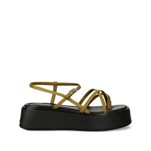 �o�K�{���h ���f�B�[�X �T���_�� �V���[�Y Courtney crossover-strap platform sandals Green