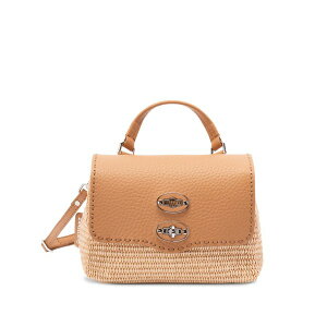 �U�l���[�g ���f�B�[�X �V�����_�[�o�b�O �o�b�O Postina spinnaker leather-trimmed bag Neutrals