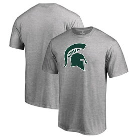ファナティクス メンズ Tシャツ トップス Michigan State Spartans Fanatics Branded Primary Team Logo TShirt Ash