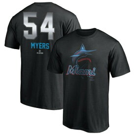 ファナティクス メンズ Tシャツ トップス Miami Marlins Fanatics Branded Personalized Any Name & Number Midnight Mascot TShirt Black
