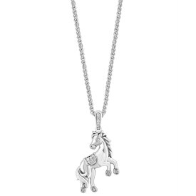 エフィー コレクション レディース ネックレス・チョーカー・ペンダントトップ アクセサリー EFFY&reg; Diamond Horse 18" Pendant Necklace (1/20 ct. t.w.) in Sterling Silver Sterling Silver