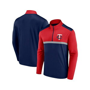 t@ieBNX Y p[J[EXEFbgVc AE^[ Men's Navy Minnesota Twins Unstoppable Quarter-Zip Top Navy