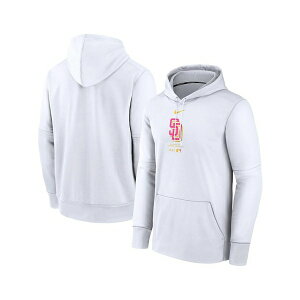 �i�C�L �����Y �p�[�J�[�E�X�E�F�b�g�V���c �A�E�^�[ Men's White San Diego Padres City Connect Practice Performance Pullover Hoodie White