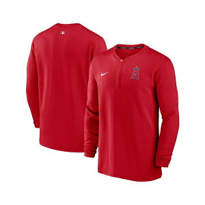 �i�C�L �����Y �p�[�J�[�E�X�E�F�b�g�V���c �A�E�^�[ Men's Red Los Angeles Angels Authentic Collection Game Time Performance Quarter-Zip Top Red
