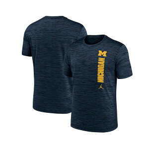 t@ieBNX Y Vc gbvX Jordan Men's Navy Michigan Wolverines 2024 Sideline Velocity Performance T-Shirt Navy