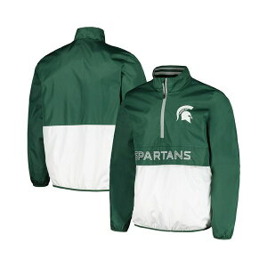 �J�[���o���N�X �����Y �p�[�J�[�E�X�E�F�b�g�V���c �A�E�^�[ Men's Green Michigan State Spartans CornermanHalf-Zip Top Green